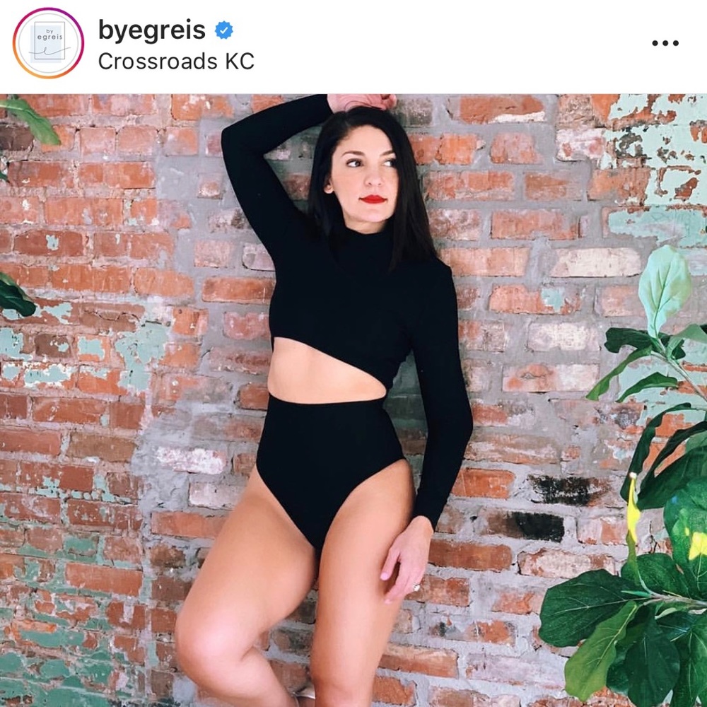 Bria bodysuit. By Egreis. Black